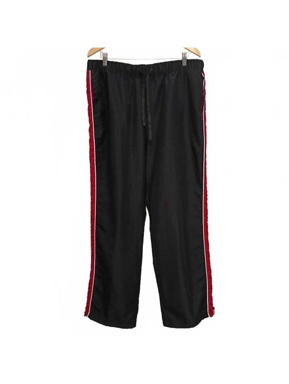 St. John's Bay Active Men's Striped Black Track Pants Size 2XL